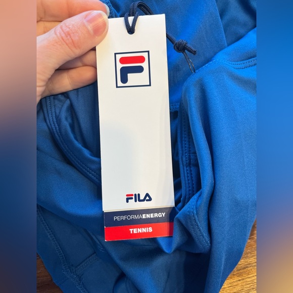 FILA PerformaEnergy tennis A-Line skort blue NEW sweat wicking stretchy medium - Picture 7 of 11